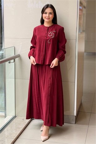 Ceremony Kristal İşlemeli Etekli Modal Takım