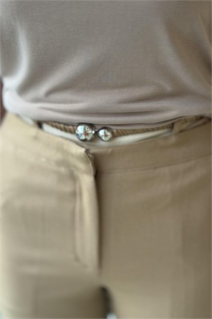 İpekyol Metal Aksesuarlı Straight Fit Pantolon