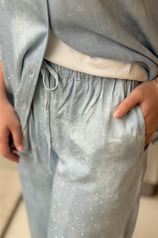 Twist Holfix Baskılı Wide Leg Pantolon
