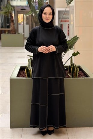 Heddy Eteği Fermuarlı Tunik Etek Takım