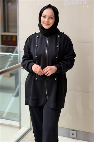 Ghisa Düğme Aksesuar Detaylı Kap Pantolon Takım