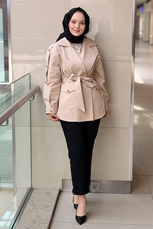 Missemramiss Virelle Kısa Trençkot