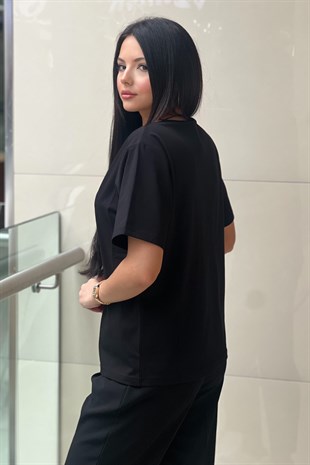 İpekyol V Yaka Kısa Kol Basic Tshirt