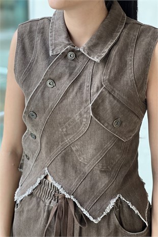 Twist Asimetrik Jean Yelek