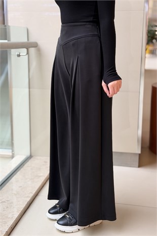 Ghisa A pileli Bol Paça Modal Pantalon