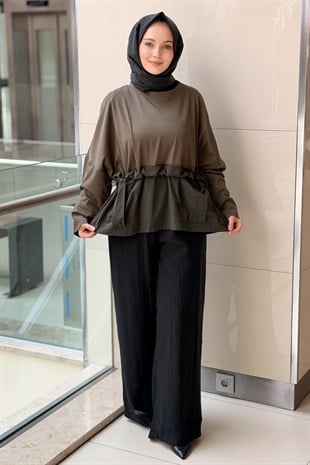 Ghisa Stoperli Torba Cepli Kumaş Mix Tunik