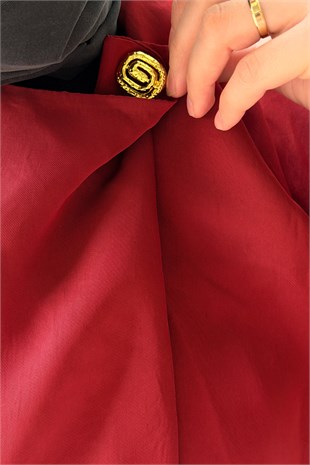 Ghisa Yaka Gold Düğmeli Asimetrik Kesim Tunik Pantolon Takım