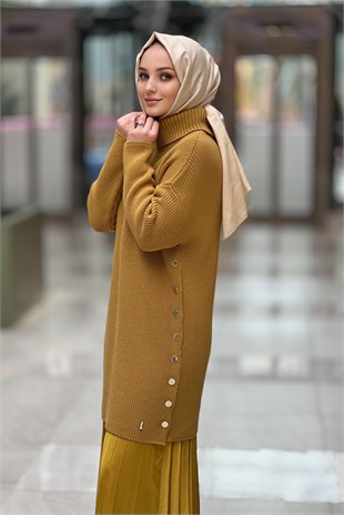 Missdalida Yanları Düğmeli Selanik Tunik