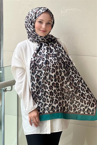 Siyane İpeksi Leopar Vual Şal