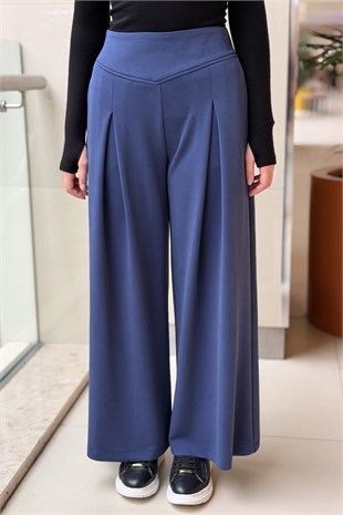 Ghisa A pileli Bol Paça Modal Pantalon