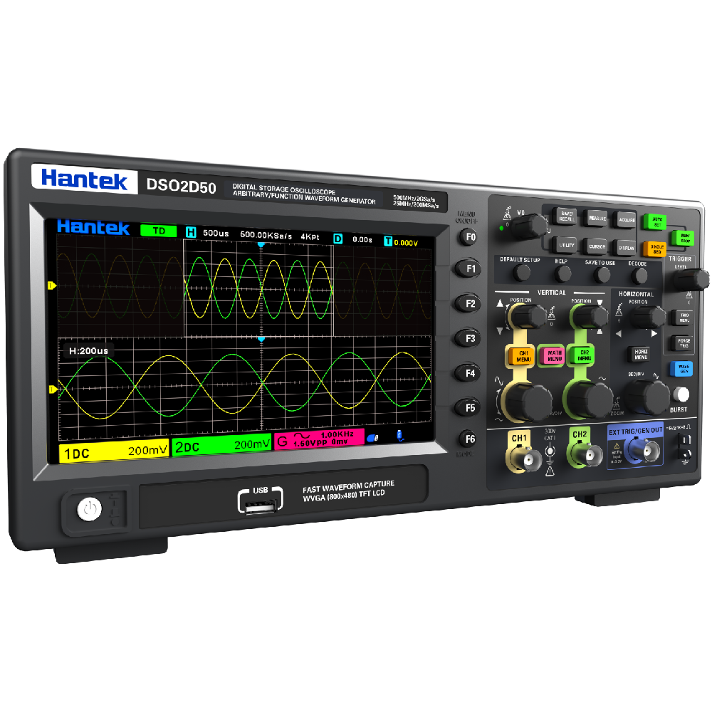 Hantek DSO2C50 2 Kanal Dijital Osiloskop 500MHz 2GS/s
