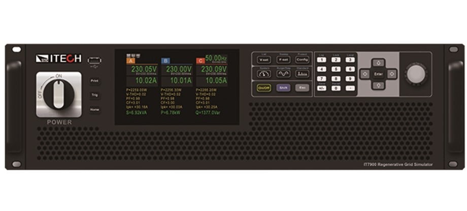 ITECH IT7905-350-30U Rejeneratif şebeke simülatörü 350V, 30A, 5kVA, 3U
