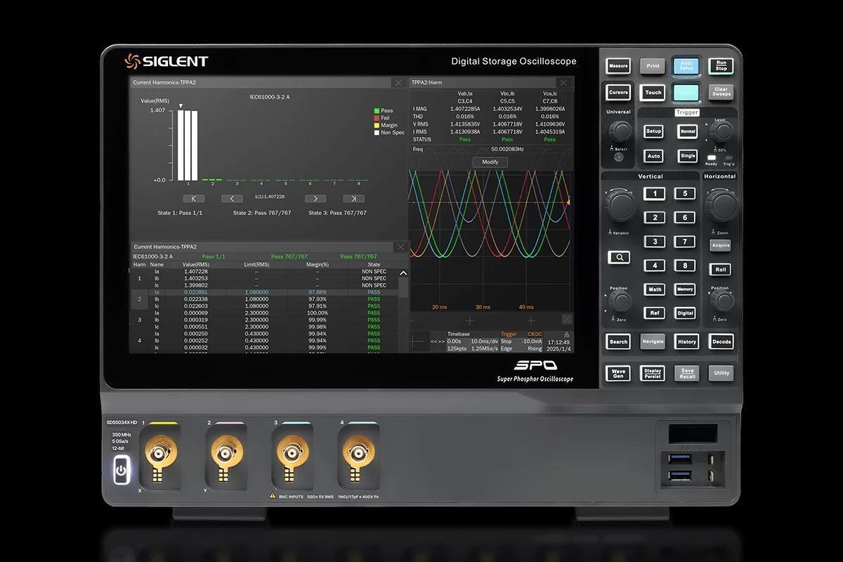 SDS5054XHD	500 MHz 4 Kanallı 12 Bit 5 GSa/s Dijital Osiloskop