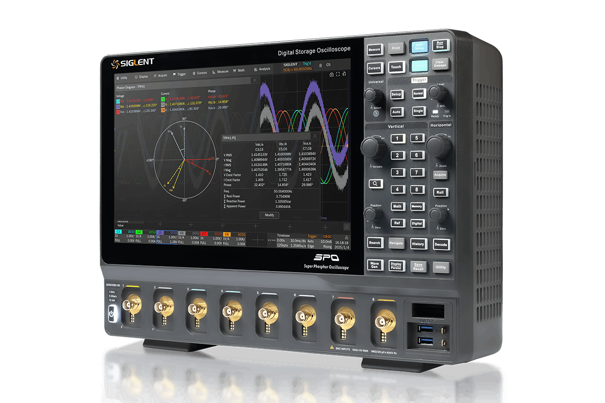 SDS5038X HD 350 MHz 8 Kanallı 12 Bit 5 GSa/s Dijital Osiloskop Siglent Türkiye Distribütörü Kami Teknoloji