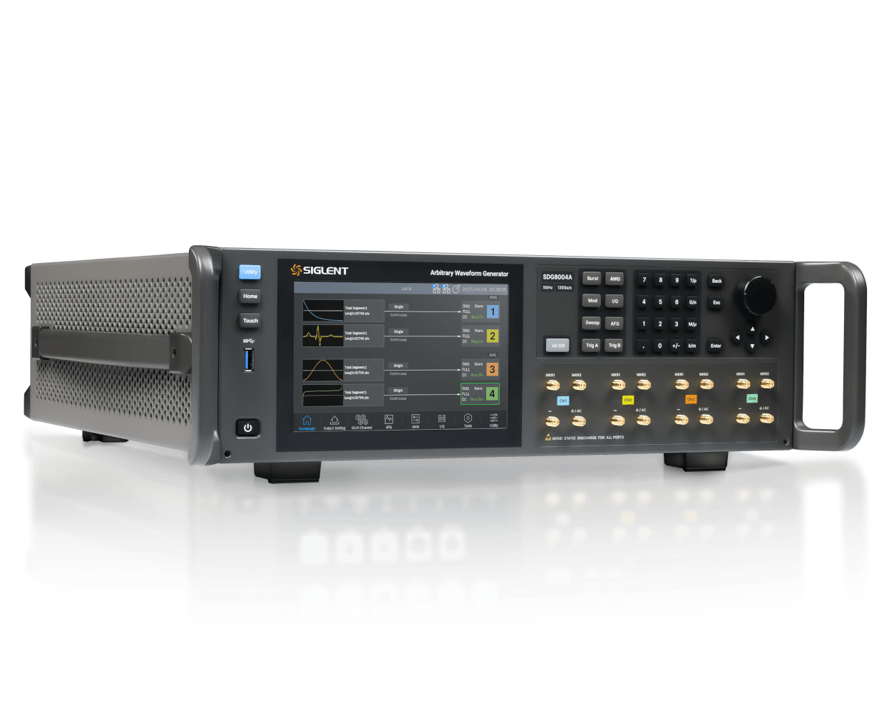 Siglent SDG8004A 5 GHz 4 Kanal Keyfi Dalga Formu / Vektör Sinyal Jeneratörü 