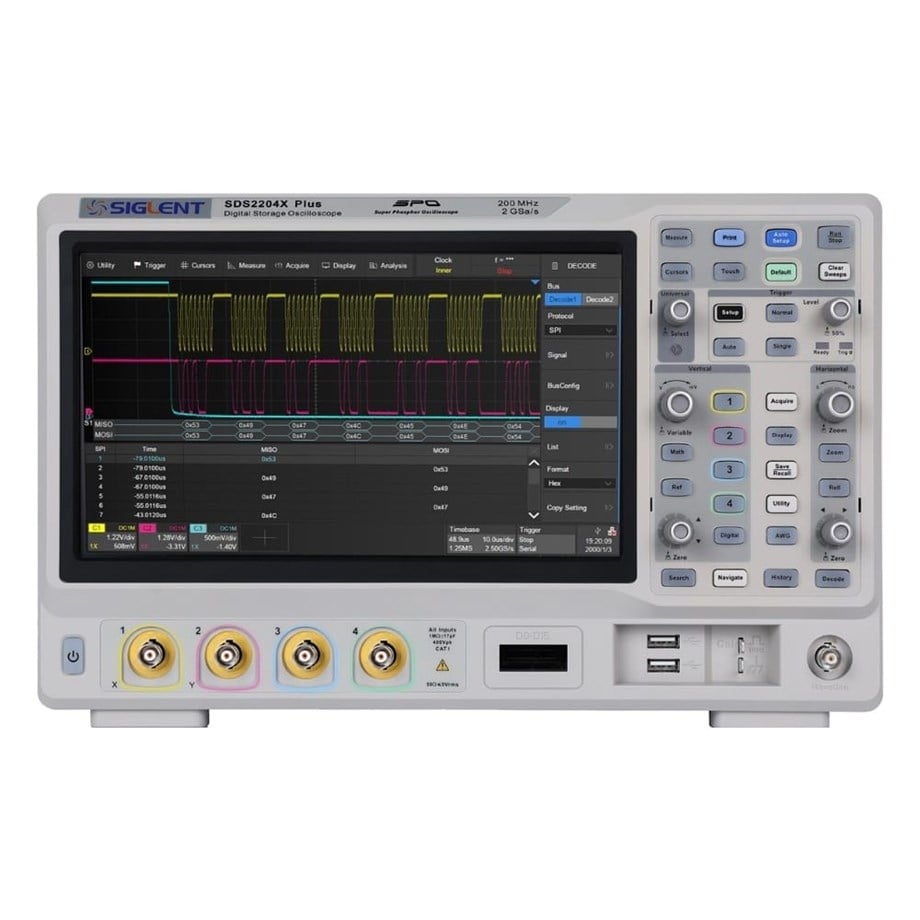 SIGLENT SDS2204X Plus 200MHz 4 kanallı dijital osiloskop