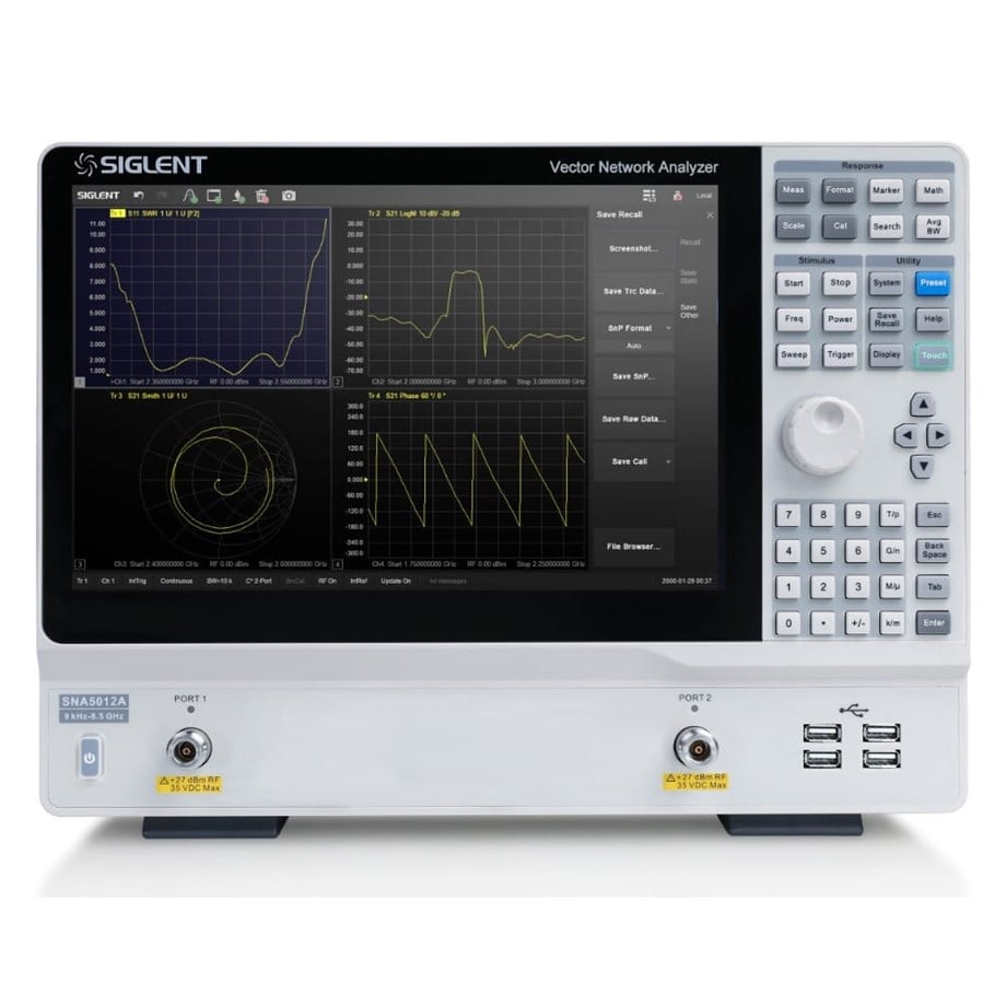 SIGLENT SNA5012A Vektör Ağ Analizörü 2 port, 8.5GHz