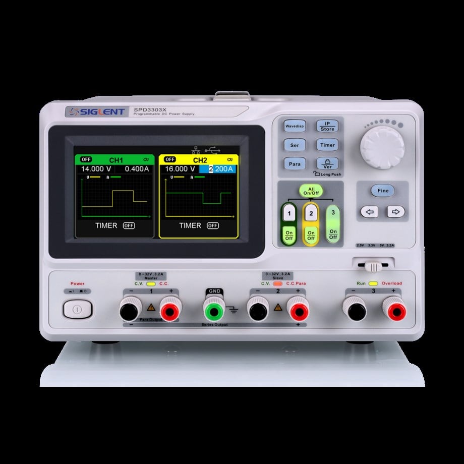 SIGLENT  SPD3303X DC programlanabilir güç kaynağı, çözünürlük 1mV/1mA