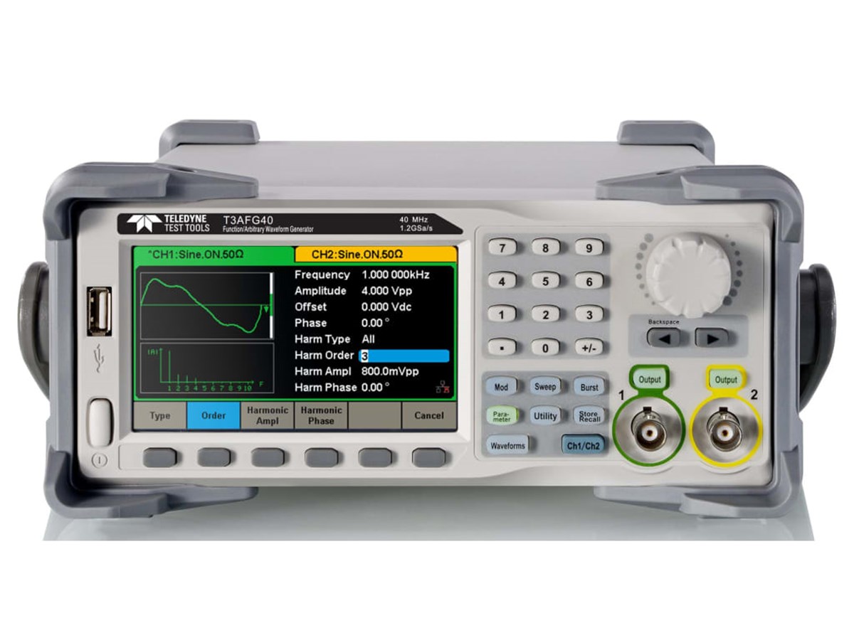 Teledyne Test Tools T3AFG40 / 40 MHz 2 Kanal 16bit Arbitrary Fonksiyon Sinyal Jeneratörü