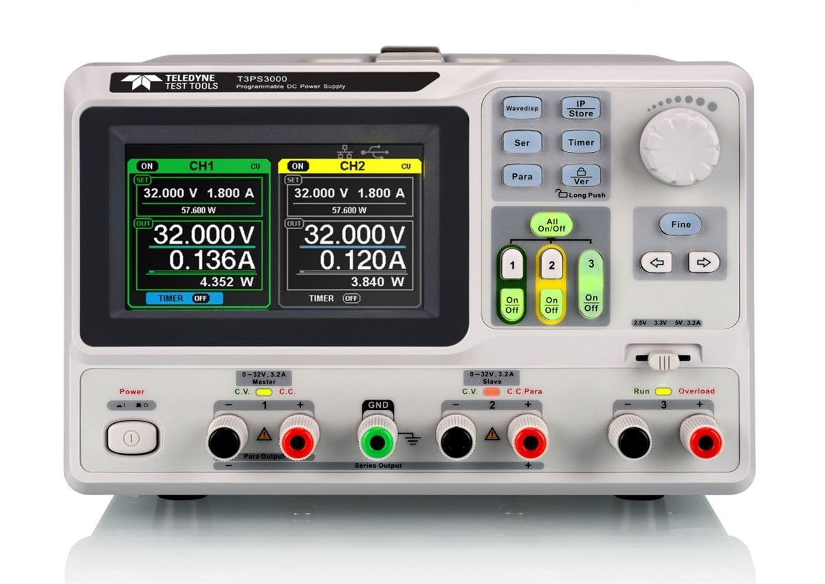 Teledyne Test Tools T3PS3000 / 220W 3Çıkışlı Programlanabilir Lineer DC Güç Kaynağı