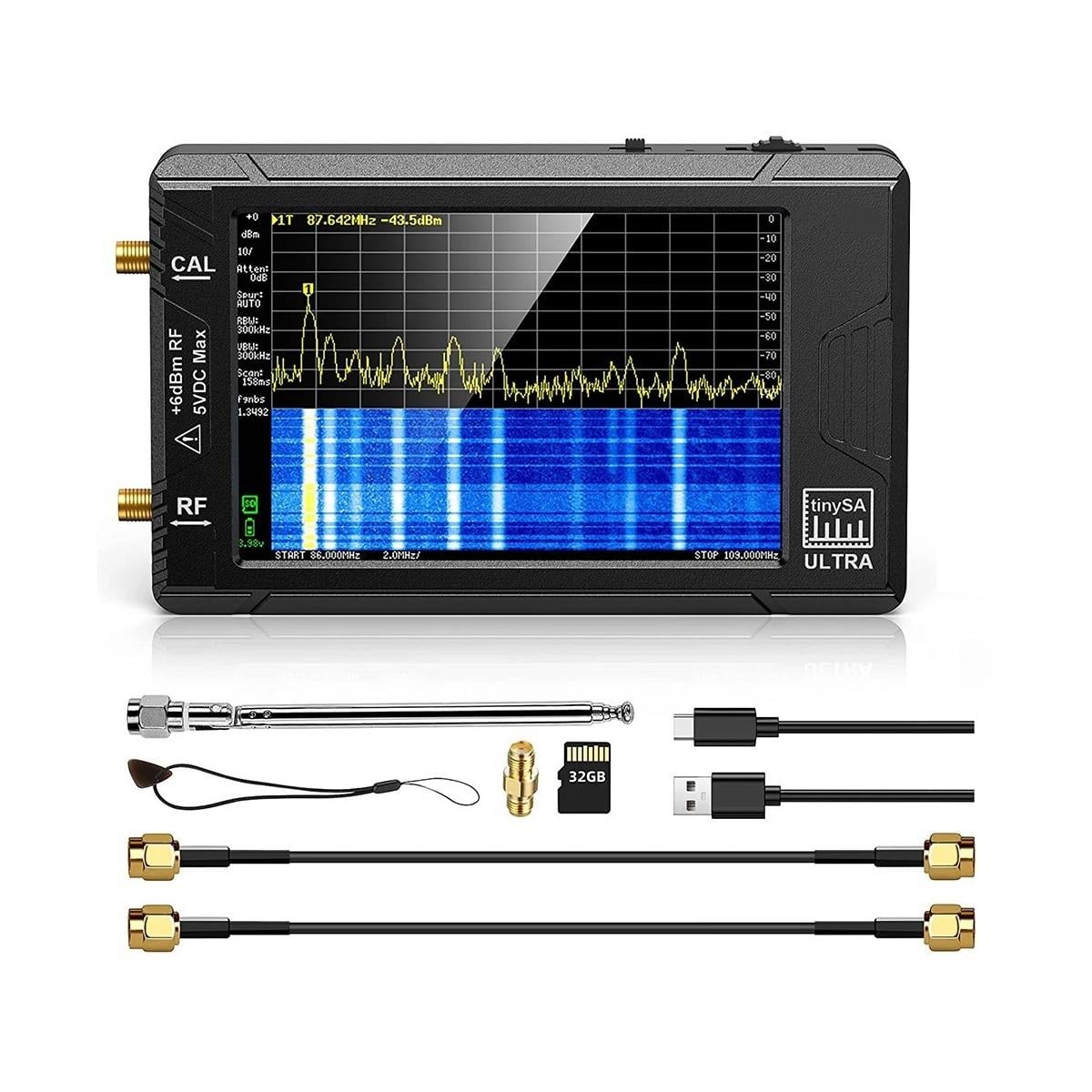 TinySA Ultra+ ZS-406 100kHz - 6GHz  Spektrum analizör