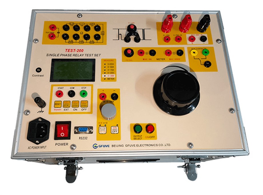 GFUVE TEST-200 200A PORTABLE PRIMARY CURRENT INJECTION TEST KIT TEST-200 200A PORTATİF BİRİNCİL AKIM ENJEKSİYON TEST KİTİ
