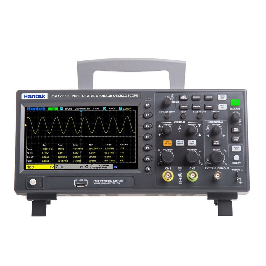 Hantek DSO2D10 2 Kanal Dijital Osiloskop 100MHz 1GS/s