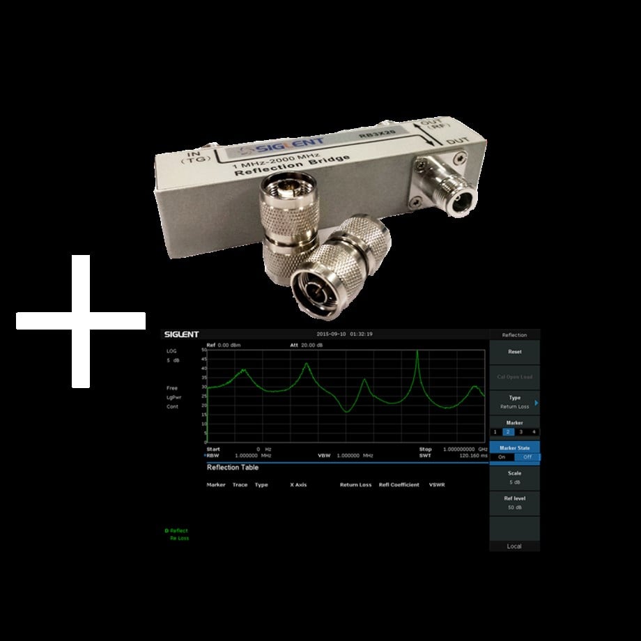 SIGLENT RBSSA3XP25, SSA3000XP-REFL ve RB3X25 içerir