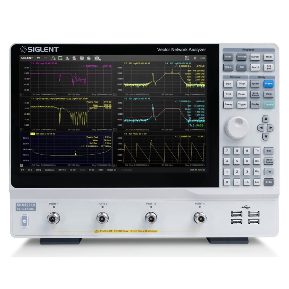 SIGLENT SNA5014A Vektör Ağ Analizörü 4 port, 8.5GHz