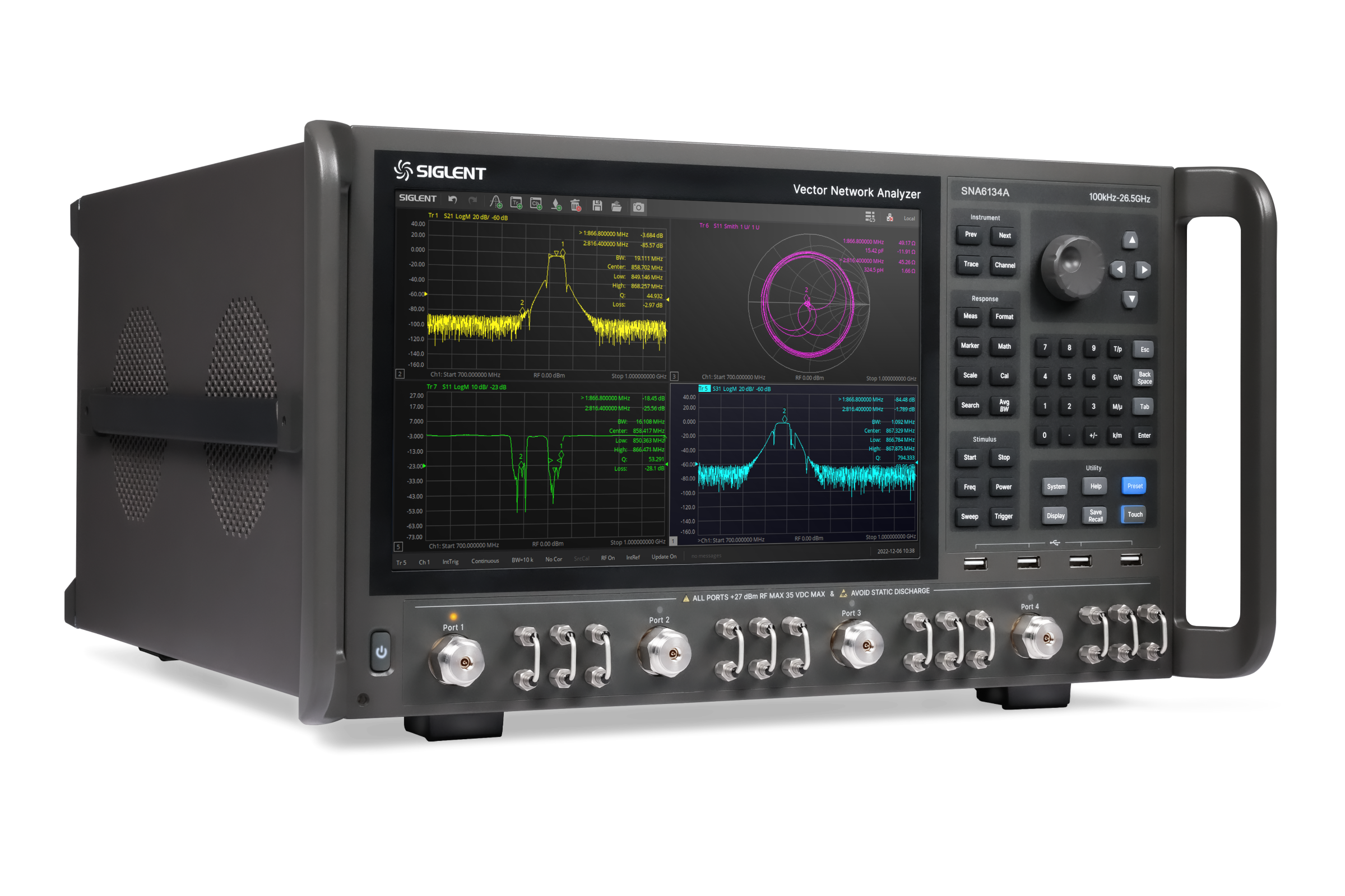 Siglent SNA6034A 100 kHz ile 26,5 GHz 4 port Vektör Network Analizör