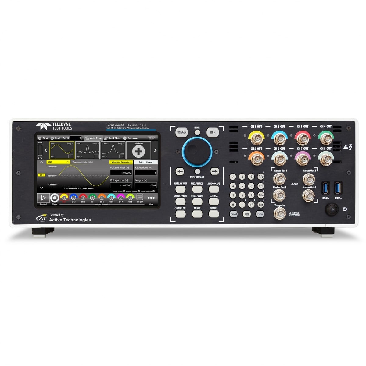 Teledyne Test Tools T3AWG3258 / 250MHz 16 Bit 8 Kanal HD AWG Sinyal Jeneratörü
