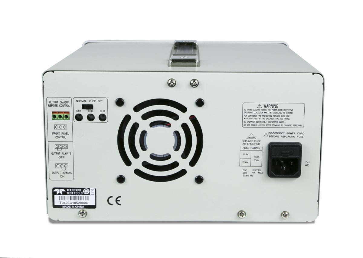 Teledyne Test Tools T3PS33006 / 375W 3Çıkışlı Çift Kademeli Anahtarlamalı (Switching) DC Güç Kaynağı