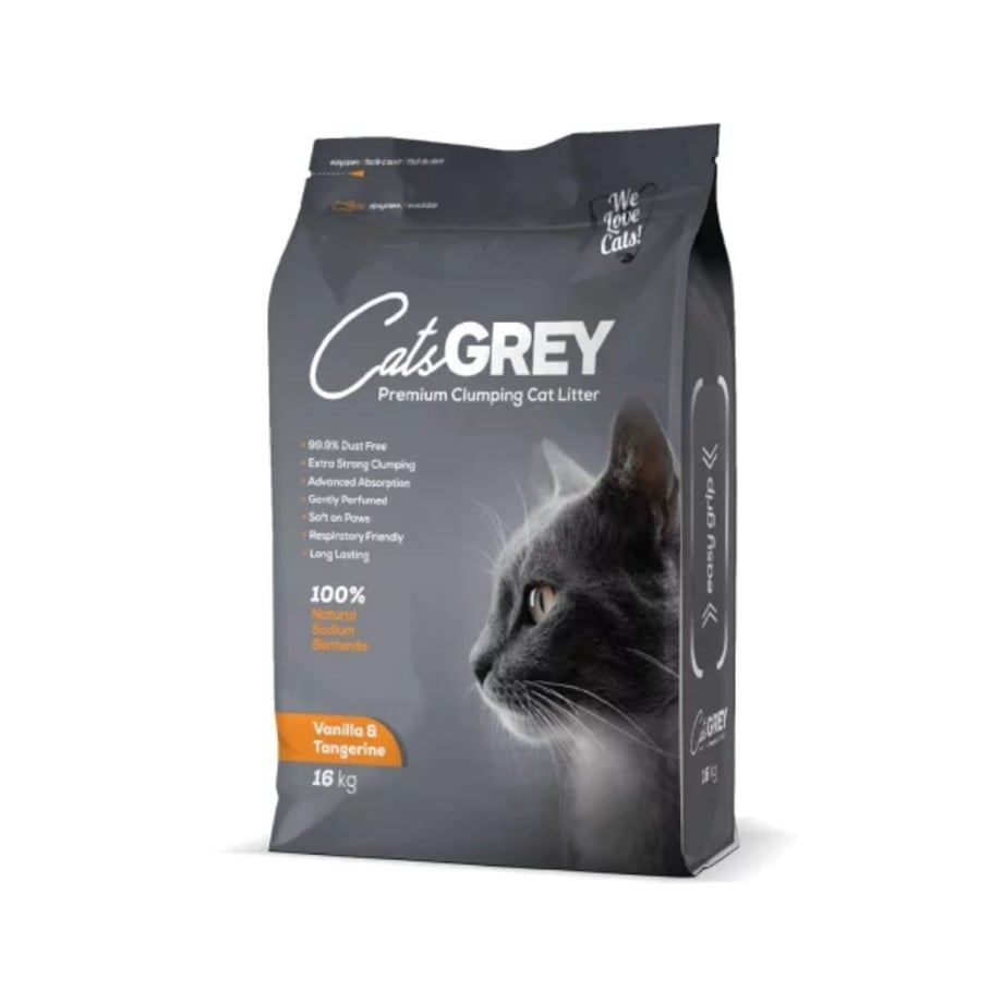 CatsGrey Vanilya ve Mandalina Kokulu Topaklanan Kedi Kumu 16kg