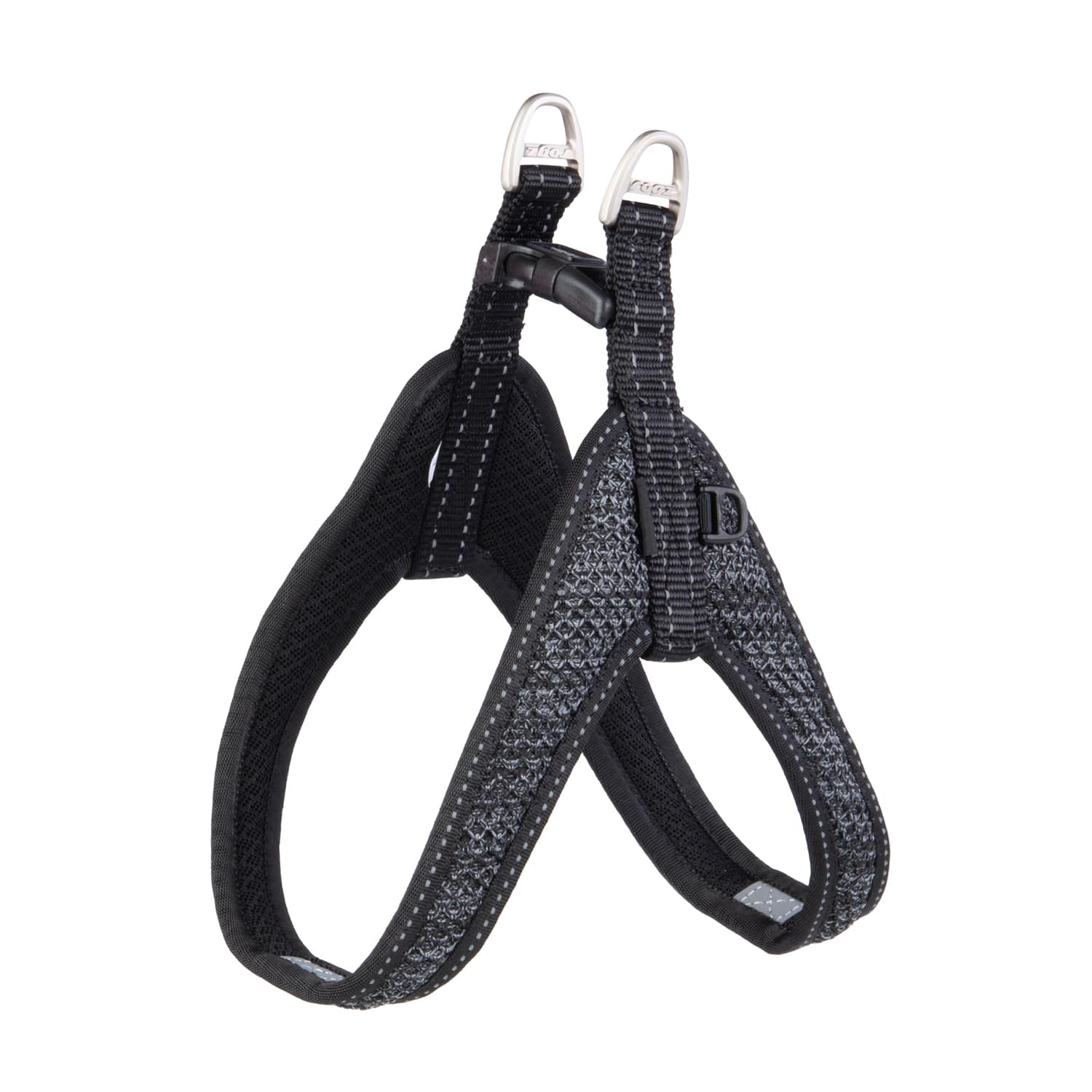 Rogz Utility Fast-Fit Köpek Göğüs Tasması Siyah Medium