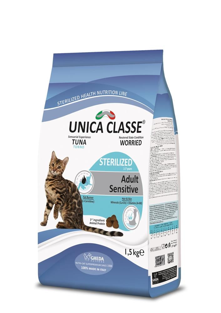 Unica Classe Sterilized Ton Balıklı Hassas Kedi Maması 1.5kg