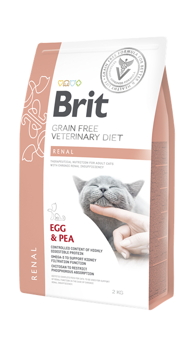 Brit Veterinary Diets Cat Renal İBöbrek Yetmezliği olan Kediler için Tahılsız Kedi Maması 2kg