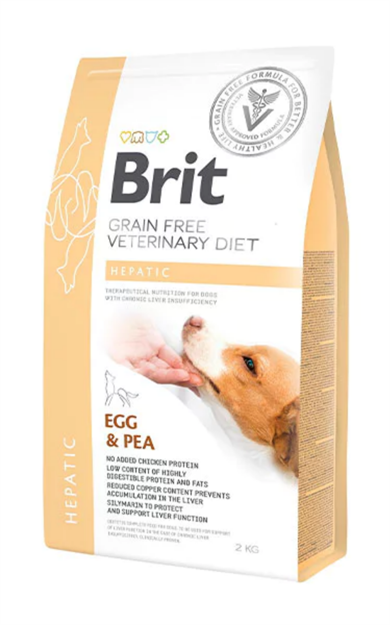 Brit Veterinary Diets Dog Hepatic Karaciğer Yetmezliği olan Köpekler için Tahılsız Köpek Maması 2kg