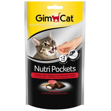 GimCat Nutri Pockets Biftek Malt Kedi Ödülü 60gr