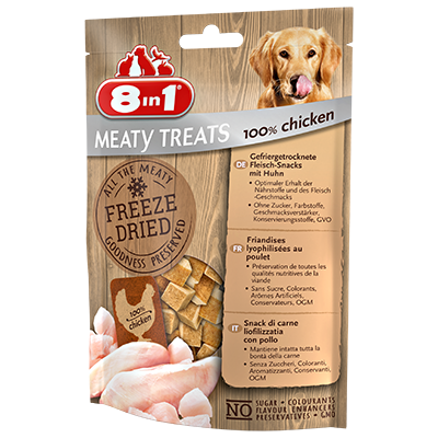 8in1 Freeze Dried Dondurularak Kurutulmuş Tahılsız Tavuklu Köpek Ödülü 50gr 