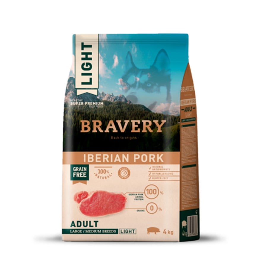Bravery Medium/Large Adult İberya Domuzlu Light Yetişkin Köpek Maması 12kg