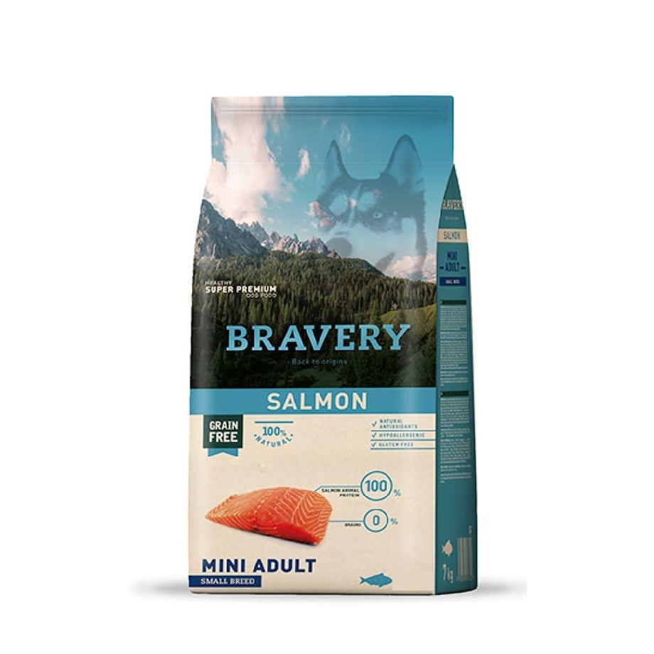 Bravery Mini Adult Somonlu Küçük Irk Yetişkin Köpek Maması 2kg