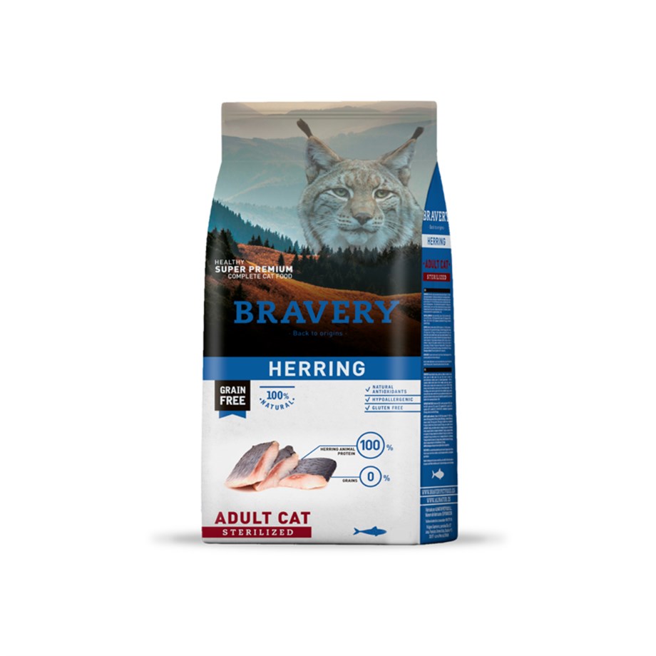 Bravery Ringa Balıklı Tahılsız Kısırlaştırılmış Kedi Maması 2kg