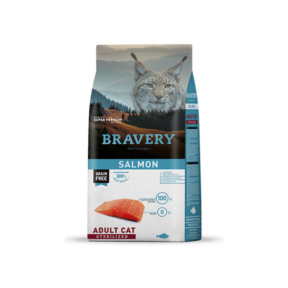 Bravery Somonlu Tahılsız Kısırlaştırılmış Kedi Maması 2kg