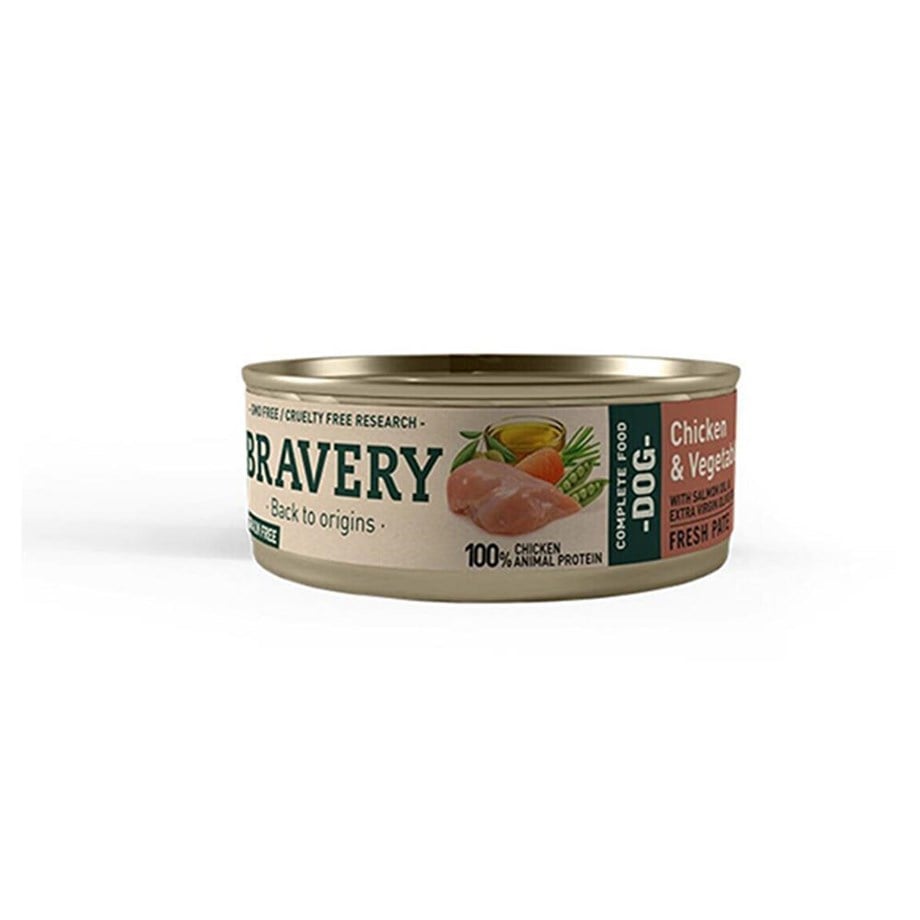 Bravery Tavuklu ve Sebzeli Yetişkin Köpek Konservesi 80g