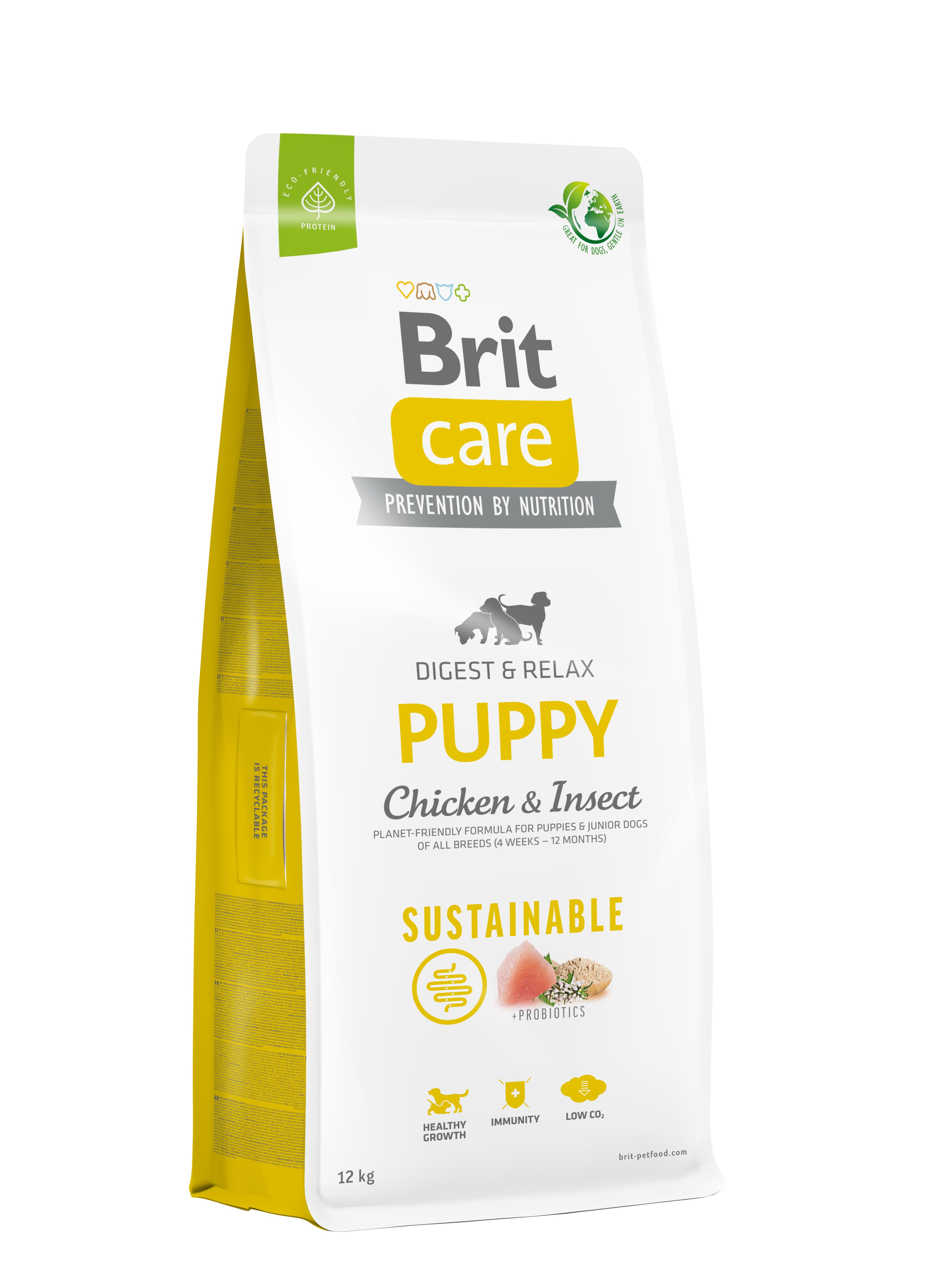 Brit Care Sustainable Larvalı ve Tavuklu Yavru Köpek Maması 12kg