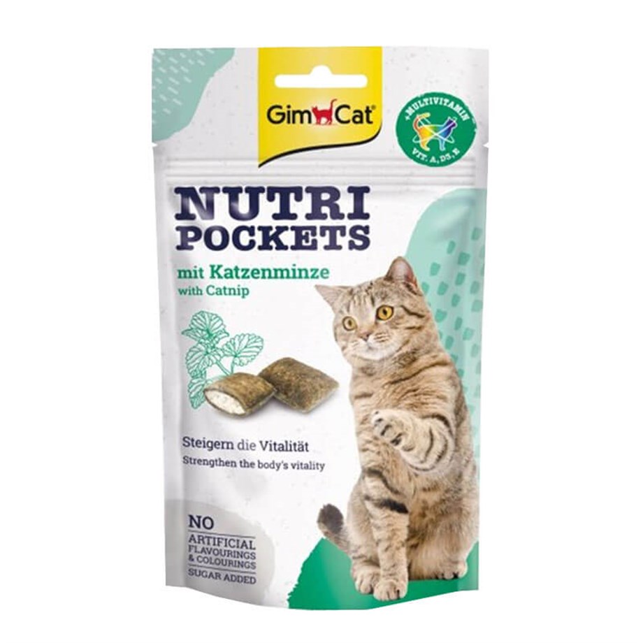 GimCat Nutri Pockets Kedi Otlu Kedi Ödülü 60gr