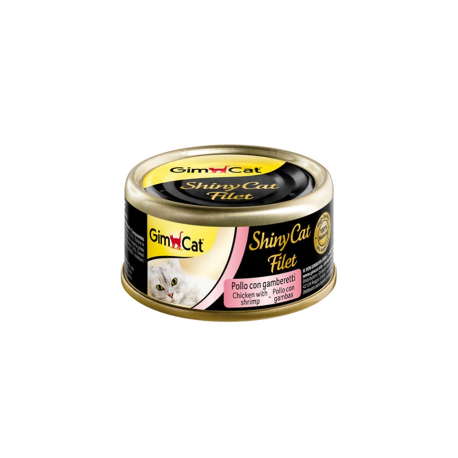 GimCat ShinyCat Tavuklu ve Karidesli Kedi Konservesi 70gr