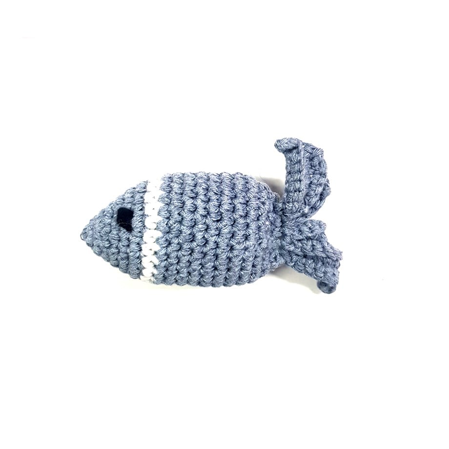 Meloş Kedi Otlu Amigurumi Oyuncak Fare Gri