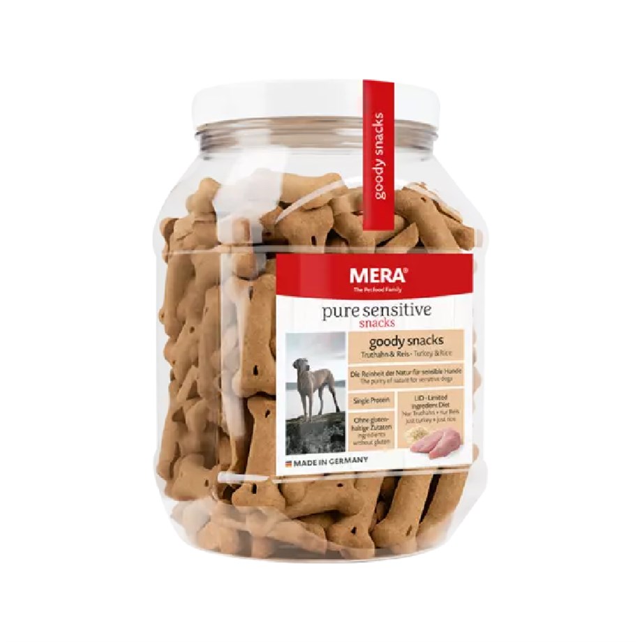 Mera Pure Sensitive Hassas Köpekler İçin Hindili Pirinçli Ödül Bisküvisi 600 gr