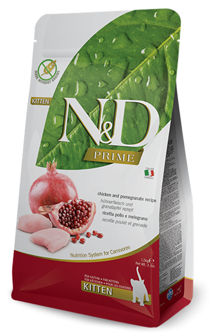 N&D Prime Tavuk&Nar Kitten Tahılsız Yavru Kedi Maması 1.5 Kg